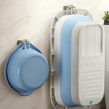 Stainless Steel Foldable Wall Mounted Hook - No Drilling Required, Space Saving Bathroom Organizer Rack For Towels, Basins And More, Modern Bathroom Storage And Accessory, Practical Hanging Hook Christmas Decor