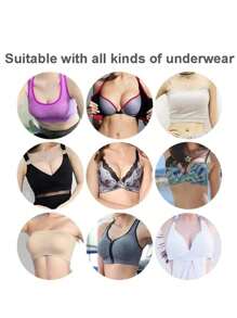 Almohadillas reutilizables de silicona para sujetador de traje de baño, copas de bikini, realzadoras, insertos de sujetador transparentes de gel adhesivo de silicona para elevación de pecho