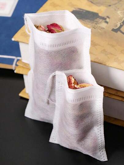 100/200PCS Multi-Purpose Thickened Tea Bag, Disposable Multi-Size Drawstring Nonwoven Filter Bag, Tea Bag, Decor Chinese Medicine Bag, Soup Bag, Seasoning Marinade Bag, Flower Tea Bag, Foot Bath Bag, Spice Bag, Mosquito Repellent Bag
