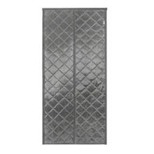 YUNRUX Cortina de puerta con aislamiento térmico magnético de 2,1 m, protección contra el frío, impermeable, color gris