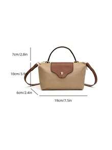 1个迷你时尚手提包，多功能女士单肩包/斜挎包，纯色迷你钱包，可装手机、零钱、口红等，日常通勤必备