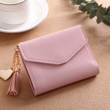 Women's Card Holder Short Wallet, Cash & Coin Purse, Multiple Card Slots Coin Purse Withe Tassel - Multicolor - View 2