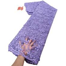 Nigerian Guipure Cord Lace Fabric 2025 High Quality Lace Material Embroidery African Milk Silk Lace Fabric For Wedding Dress Sewing