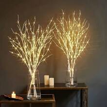 1PC 50LED Copper Wire Birch Branch Light,Available In White And Brown,Suitable For Living Room,Bedroom,Party Decoration