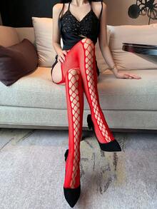 1pair, Seductive Jacquard Lace Garter Stockings | Black Sheer Thigh-High Nightclub Hosiery | Adjustable Boudoir Stockings For Women (Breathable Summer Sheer & Sexy Lingerie) For Club, Night Out, Dates, Shows, Wedding Night – Cheeky Stockings & Tights Lingerie