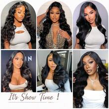 bling hair Ready To Wear 5x5 9x6 6x4 Human Hair Wigs Without Glue, Pre Plucked, Pre Cut, 180% Density, 4x4 13x4 13x6 Transparent Wavy Lace Front Wig, Human Hair With Baby Hair For Women, Bleached Knots - màu đen - Xem 11