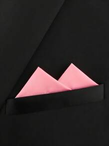2 piezas de pañuelos de poliéster de unicolor portátiles para hombres, accesorio de moda de lujo de alta gama para bodas, negocios y uso casual
