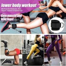 Sangle de cheville de fitness, boucle pour l'entraînement des fessiers et de l'extension des jambes, sangle de cheville pour rack de squat, accessoires de gym pour les chevilles