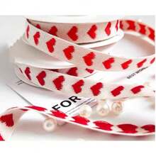 Christmas/Valentine's Day/Wedding Red Heart Ribbon, 914cm/359.84in, Gift Wrapping Decorative Ribbon, Handmade DIY Decoration