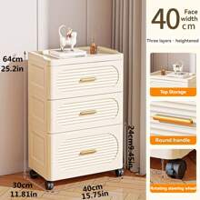 3/4/5/6 Layer Rolling Multi-Purpose Storage Drawer - Large Capacity Single Door Storage Cabinet - Plastic Drawer Storage Rack, Space Saving Kitchen Storage Rack, Used For Storing Snacks, Beverages, Bookshelves, Clothes, Suitable For Kitchen, Living Room, Study Closet, Bathroom