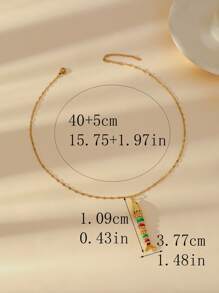 1pc Fashionable Handcrafted Colorful Glazed Cute Fish Pendant Necklace, Vibrant And Adorable For Spring And Summer, 316L Stainless Steel Non-Fading Gold Color Waterproof Women Jewelry, Ideal For Daily Wear, Occasions, Birthday, Mother's Day Gift