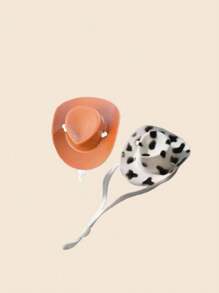 1 pieza Decoración de sombrero creativo con diseño de pollito, estilo de color aleatorio con loro, oso de peluche, serpiente mascota, pájaro, lagarto, rana, sombrero de pollo