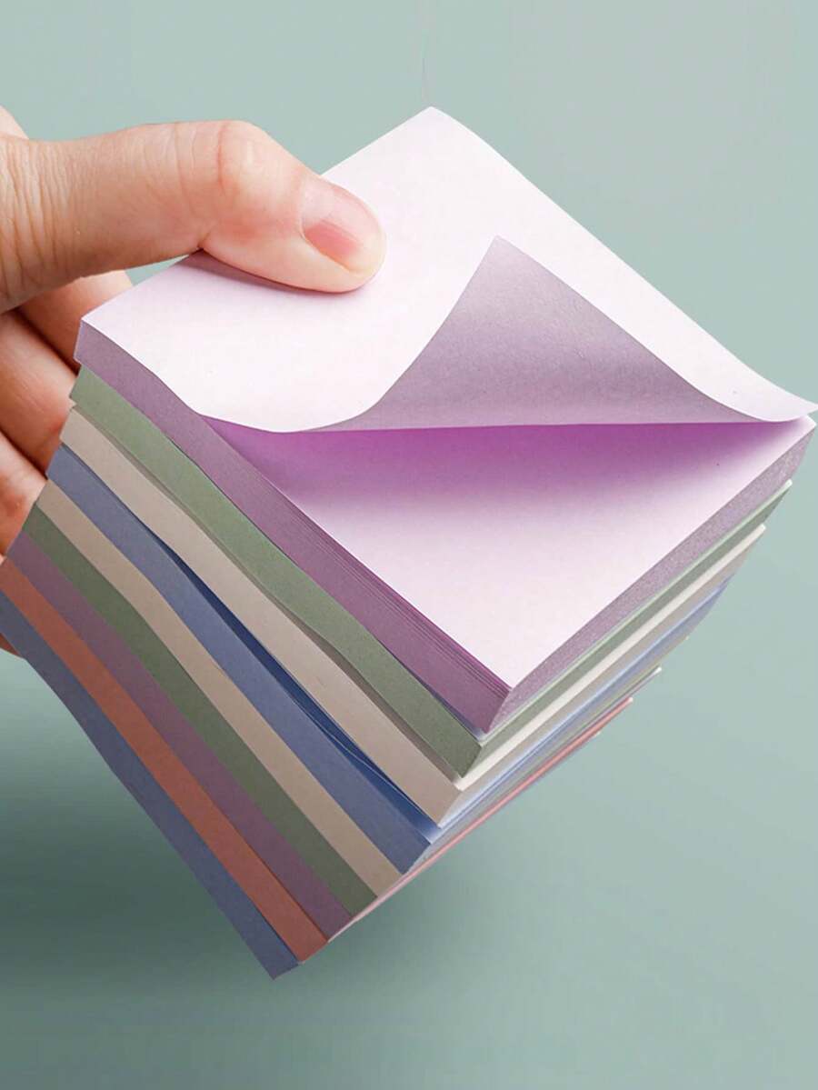 Morandi Color Sticky Notes Simple Solid Color Sticky Notes 400 Random Mixed Colors - Multicolor - View 1