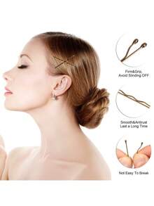 20/50/100/200 pezzi Fermagli per capelli invisibili a forma di onda per donne, fermagli per ciuffi laterali, adatti per pendolarismo, lavoro, viaggio, uso domestico, regalo, chignon, coda di cavallo, mascherina facciale, abbinabili a vari outfit, fermagli a pinza per capelli - Multicolore - Visualizzare 3
