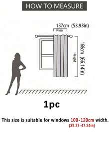 1pc Mint Green Blackout Curtain For Bedroom, Work & Study
