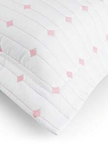 200 Thread Count Double-Sided Bedspread, Double/Queen/King/Single, Embroidered, 3-Piece Luxury Decor - 白色/粉紅色 - 查看 4