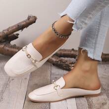Pantofi de damă cu slip-on mule, mocasini cu talpă moale, fără spate