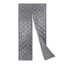 YUNRUX Cortina de puerta con aislamiento térmico magnético de 2,1 m, protección contra el frío, impermeable, color gris