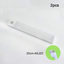 2pcs/Pack Motion Sensor Under Cabinet Light, LED Closet Lights , 3 Color Dimmable Magnetic USB Rechargeable For Kitchen Wardrobe Closets Counter Cupboard Stairs Corridor Shelf