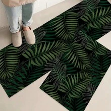 1pc Green Plant Abstract Pattern Non-Slip Diatomite Clay Kitchen Carpet, Rug, Mat, 3D Printed Rectangle, Suitable For Living Room, Bedroom, Corridor, Bathroom, Laundry Room - Polyester Carpet, For Indoor And Outdoor Home Decor - FUCFD183 - View 6
