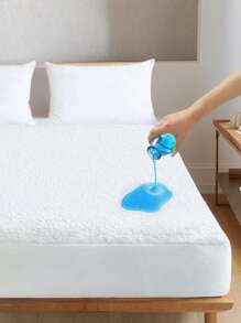 CNZB-A White Waterproof Cotton Terry Mattress Protector With Breathable And Soft Deep Pocket Design, Suitable For Machine Washing, Suitable For Home/Hotel Bedrooms, And Suitable For All Seasons.