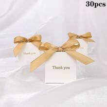 30pcs Charming Candy Gift Box Golden "Thank You"| With Ribbon | Valid For Birthdays, Weddings, Mother's Day Summer Gifts Beach Back To School School Supplies Room Decor