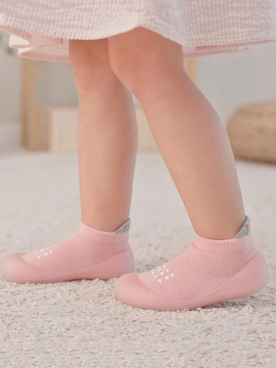 1 Pair Infant Silicone Soft Bottom Spring/Autumn Outdoor Sports Socks, Breathable Non-Slip Indoor Walking Socks, Unisex Baby Dedicated