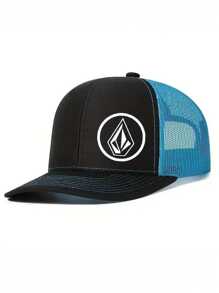 1pc Minimalist Symbol Slightly Curved Printed Baseball Cap, Unisex Outdoor Sports Racing Cap, American Trucker Cap, Fashionable