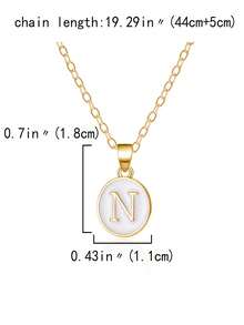 店铺福利：新款时尚A-Z 26字母项链，精美首字母名字锁骨链项链，女士时尚首饰项圈礼物 - A-Z 26 Letter Necklace - 查看 6