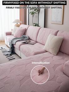 1件装弹力沙发套，防滑、防水、全覆盖、加厚面料、四季通用、可机洗、防尘、宠物友好、家居装饰，适用于L型沙发和1/2/3/4人座沙发，粉色 - 粉色 - 查看 8
