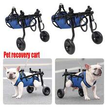 1PC Adjustable Pet Wheelchair - Mobility Aid For Dogs & Cats | Rehabilitation Support & Walking Assistance - Blue - View 3