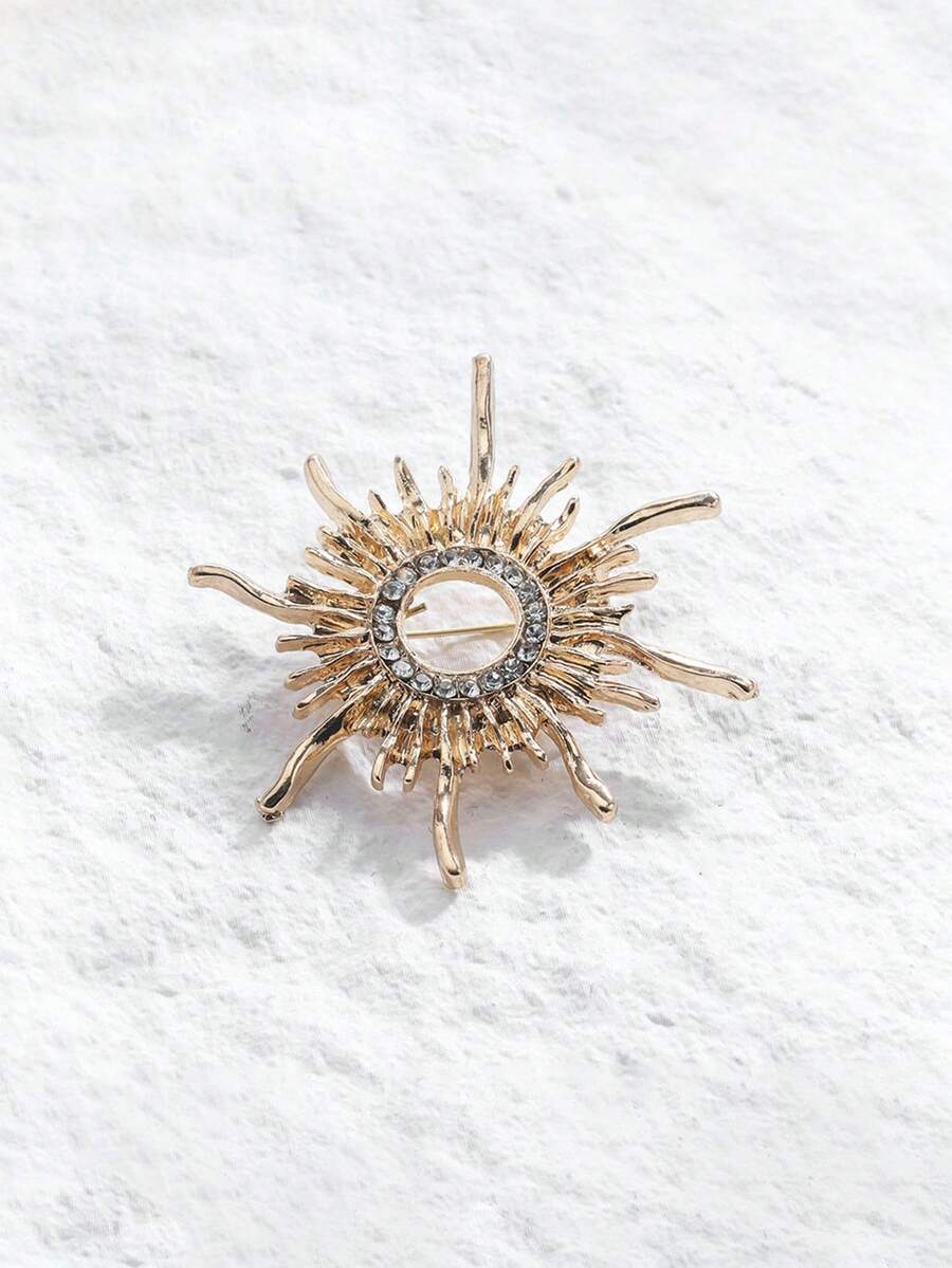 1 件复古优雅巴洛克宫廷风格太阳胸针，适合服装和背包，珠宝配饰礼物 - 太陽胸針 - 查看 1