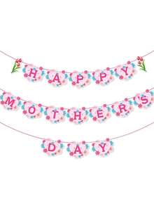 1 Stück Muttertags Dekorations-Set beinhaltet Banner, spiralförmiger Hängeschmuck, Hängende Karte, geeignet für Hochzeit, Muttertag, Geburtstag, Vatertag, Valentinstag, Babyparty, Graduation, Einweihungsparty, Festivalfeier
