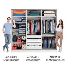 Guarda Ropa Madesa Royale 3 Puertas 3 Espejo Color Blanco - Blanco - Ver 5