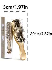 Luxury Electroplated Comb | High-End Metallic Luster, Unisex Design, Wet & Dry Use, Creates Silky Smooth Hair, Anti-Static & Frizz-Free, Instantly Enhances Hair Texture, Long-Lasting Styling, Easy Perfect Hairstyle! Hair Comb, Hair Brush, Hair Styling Tool, Hair Product & Accessory, Suitable For Barbershop, Salon, Back To School, Travel & Vacation. - Multicolor - View 8