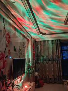 1pc LED Mini Flying Saucer Galaxy Light, RGB Projection Fantasy Romantic Nightlight, Aurora Starry Sky Projection Lamp For Bedroom, Rechargeable Atmosphere Light - Multicolor - View 6