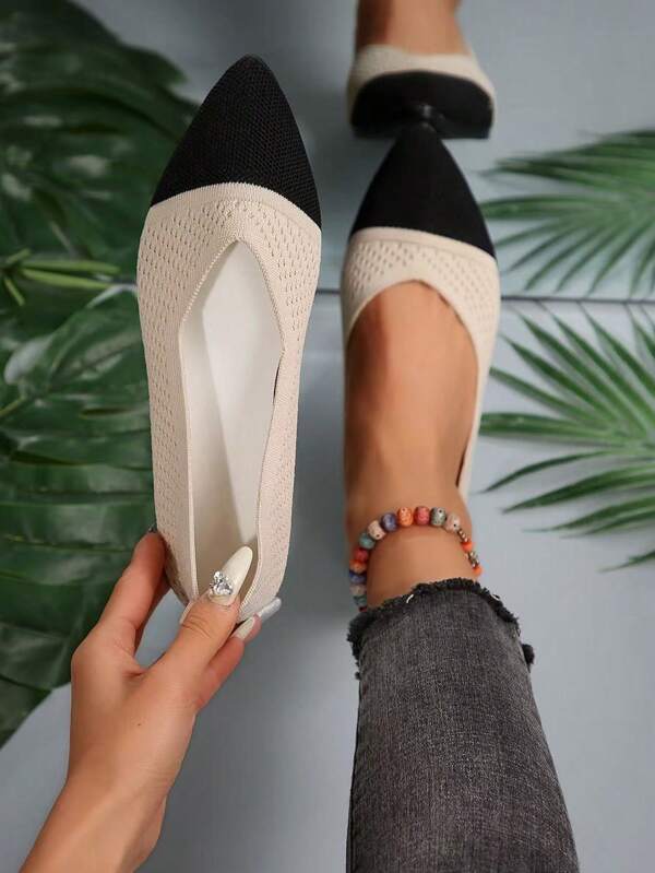 Women's Fashion Pointed Toe Flats, Casual & Comfortable Ladies Shoes To Pair With Dresses