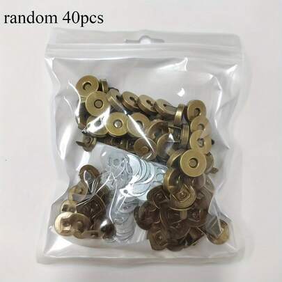 Pack de 40 boutons-pression magnétiques, couleurs assorties, boutons-pression à coudre pour artisanat, sacs à main, sacs, vêtements,, matériau en cuivre, force magnétique super, fournitures d'art et d'artisanat