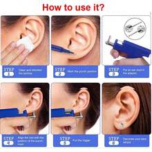 Professional Ear Piercing Gun Kit With 18 Pairs 316 Stainless Steel Stud Earrings-Reusable Ear Piercing Kit For Salon Home Use - Ear Piercing Gun + 18 Pairs Of Ear Studs - View 10