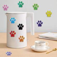 500Pcs Paw Print Stickers Pet Stickers Colourful Stickers Dog Stickers Puppy Stickers Aesthetic Stickers Sticker Roll Vinyl Waterproof Stickers For Water Bottle,Computer,Laptop,Phone,Luggage,Notebook,Fridge
