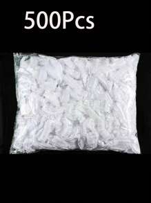 1 Pack Of 50-100pcs/300-500pcs Clear Plastic Bowl Covers, PE Plastic Film Wrap, Kitchen Essential To Keep Food Fresh, Fruit Preserving Film Cover, Food Wrap Bags, Preserving Film Sleeves