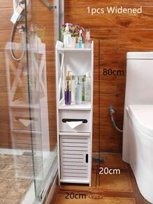 1pc Toilet Storage, Small Bathroom Storage For Half Bathroom, Small Bathroom Storage For Tiny Spaces, Little Shelf For Bedroom, Narrow Toilet Paper Cabinet For Restroom Home Bathroom Decor Bathroom Organizer Back To School
