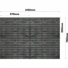 Werkstattregal 1152 x 780 mm Stapelboxen Lagersystem Wandregal Werkzeughalterungen Schüttenregal Sichtlagerkästen Extra Starke Wandplatte Regal Erweiterbar Lagerregal ITBNN600x4-U2001-MIX33 - Itbnn600x4-u2001-mix331 - Übersicht 3