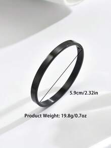 1pc Fashionable Stainless Steel Bracelet, Suitable For Daily Wear - Black - View 11