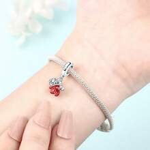 CYCUFF 1 pieza Colgante de cangrejo ermitaño rojo de vida marina chapado en plata para hacer pulseras, collares y joyería DIY, apto como regalo de cumpleaños para mujeres