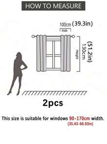 1pc Mint Green Blackout Curtain For Bedroom, Work & Study