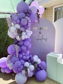 127 Stücke Lila Ballon Girlande Bogen Set - 5 10 18 Zoll Lavendel Lila Dunkel Lila Konfetti Metallic Latex Ballons für Schmetterling Baby Dusche Geburtstag Hochzeit Prinzessin Party Dekorationen