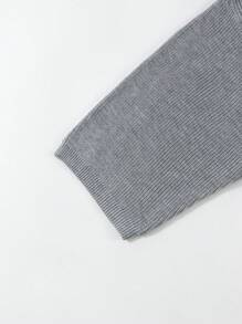 Men's Solid Color Round Neck Loose Fit Knitted Short Sleeve Top
