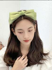 1 buah/2 buah/5 buah Hiasan Pita Jala Warna Polos, Aksesori Gaya Putri Elegan untuk Wanita, Mempercantik Wajah, Cocok untuk Pesta, Pakaian Kasual - MultiWarna - View 2