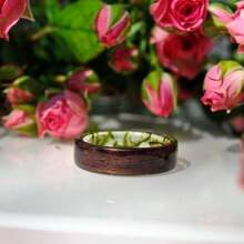 1pc Handmade Women's Dried Flower Resin Ring - Dried Flower Wood - View 9